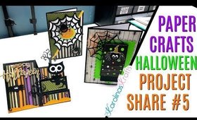 Paper Crafts Halloween Project Share #5, Halloween Cards 2019 incl. step up card, shaker & slider
