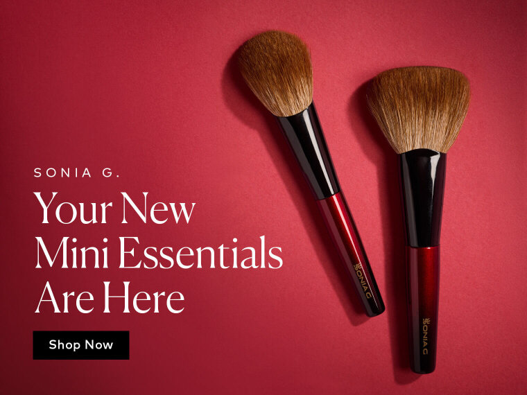 Introducing the Sonia G. Mini Essentials Blush & Sculpt and Arched Buffer, thoughtfully crafted with flexible saikoho goat bristles for a lightweight, diffused finish. Pick your new favorite—or better yet, get both with the Mini Essentials Special Edition No. 3 Duo here at Beautylish.com