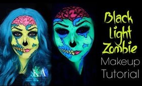 Black Light Zombie Halloween Makeup