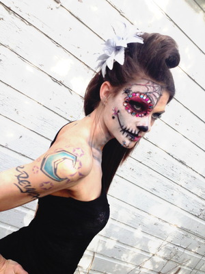 Day of the dead Sugarskull Hair and MakeUp Artist Christy Farabaugh 