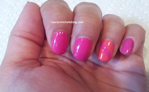 http://laurenmicheleblog.com/2012/08/21/nail-of-the-day-pink-and-mango/