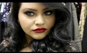 How to do a dramatic smokey eye and red lip