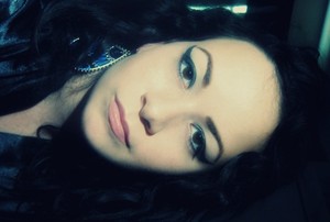 Don't know why this is uploading sideways, but I was doing Amy Winehouse's sigature look.