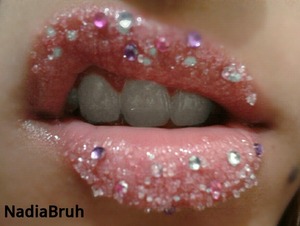 Pink Lipstick, Lipgloss, Sugar and Rhinestones!
