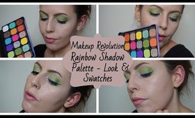 Makeup Revolution Rainbow Shadow Palette - Testing & Swatches