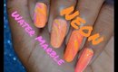 Pink and Orange Neon Water Marble
