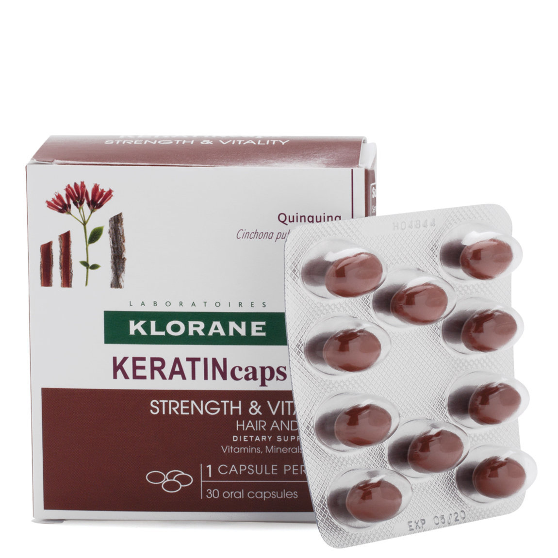 Klorane Keratin Caps Hair and Nails Dietary Supplements 30 Capsules alternative view 1.