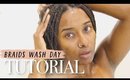 BRAIDS💦 WASH DAY | The Easiest Way!