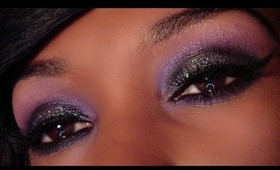 [RE UPLOAD] PARTY MAKEUP - SPECIAL NEW YEAR'S/Holidays ! Purple smokey eyes . 2013 to 2014