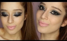 Navy Blue Smokey Eye + Baby Pink Lips, For Cool Brown Eyes