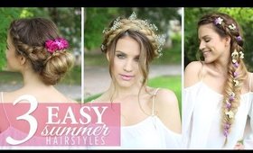 3 Easy HEATLESS Summer Hairstyles | Luxy Hair