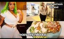 WHAT I EAT IN A DAY + PLUS SIZE WORKOUT ROUTINE