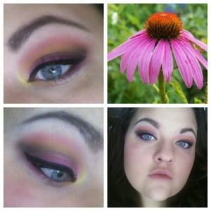 Even though there is snow all over the ground I still am thinking spring. I did this look based on my favorite flower.