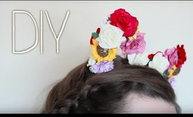 Easy Festival Flower Kitty Headband DIY
