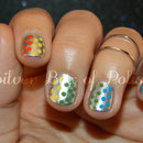 Rainbow Polka Dot Nails