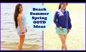 Spring Summer Outfit Ideas /OOTD, What To Wear To Beach and Park ,Floral Dress,Cute Summer Shorts