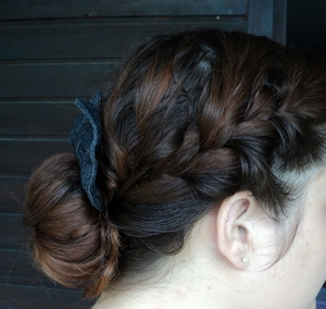 weird angle of picture. anyway..I wanted to show how my hairstyle looks from side :) the braid is not so good - first time I made it on myself (it's difficult ) 