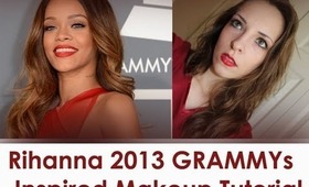 Rihanna Grammys 2013 Red Carpet Glamorous Makeup Tutorial