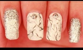 Stone/Marble effect nail art