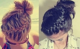 Braided Bun Updo Tutorial for long and medium hair