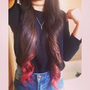 Burgundy Dip Dyed hair 💇💕