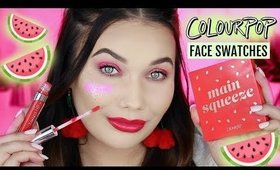COLOURPOP WATERMELON COLLECTION FACE SWATCHES!