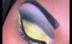 Sparkly Yellow Cut Crease Tutorial/ Haute Luxxor Cosmetics Review