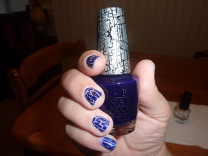 Sinful Color Lavender Jazz under Navy Shatter by OPI.....LoVe :)