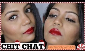 Chit Chat Get Ready With Me | Christmas Red Gold Makeup Tutorial | SuperPrincessjo