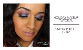 Holiday Makeup Tutorial - Smoky Purple Glitz