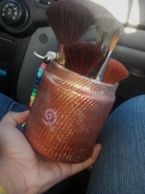 3 hours to make this brush holder! 