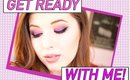 GET READY WITH ME! Purple Smoky Eyes!