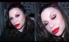 Valentines Week Day 4  | Red Winged Liner and  Lips Make Up Tutorial