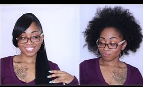 HOW TO  ☆ High Sleek Ponytail & Bang On Natural Hair