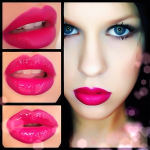 Subtle ombré pink lips using Nars Schiap and Mac Rebel <3