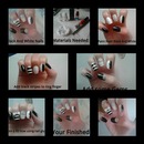 black and white nails tutorial