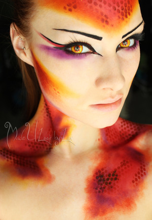 Human type dragon, created for the mythological theme on my facebook page. www.facebook.com/madeulookbylex