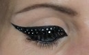 Something for the weekend... Crystal eye liner and bright lips