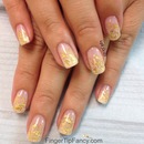 Gold flake nails