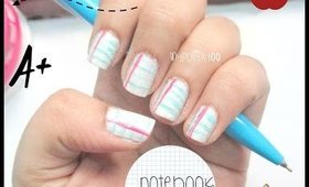 Back To School Notebook Nail Art!!!