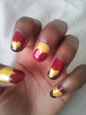 Just red and yellow heart.