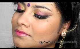 ( hindi) Purple glamorous party makeup | Indian Makeup tutorial | Makeup for Indian skintone