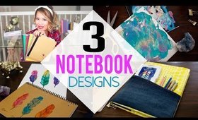 DIY 3 Creative NoteBook Designs for School | ANNEORSHINE