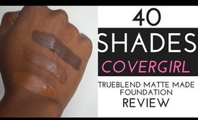 40 SHADES!! NEW CoverGirl TrueBlend Matte Made Foundation Honest Review + Demonstration!