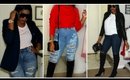 SPRING LOOKBOOK 2020 HIGH street SPRING OUTFITS 🌺HIGH-WAIST RIPPED PANTS Over KNEE BOOTS FASHION
