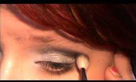Sparkly 3D silver makeup tutorial