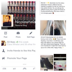 Here is my Facebook blog page. Please follow: nicolawhelanxo 