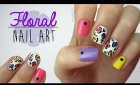 Colorful Floral Nails (using a toothpick!)