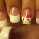 Hello Kitty French Nail