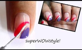 Abstract French Tip Manicure! Nail Designs - Easy Nail Art for Beginners